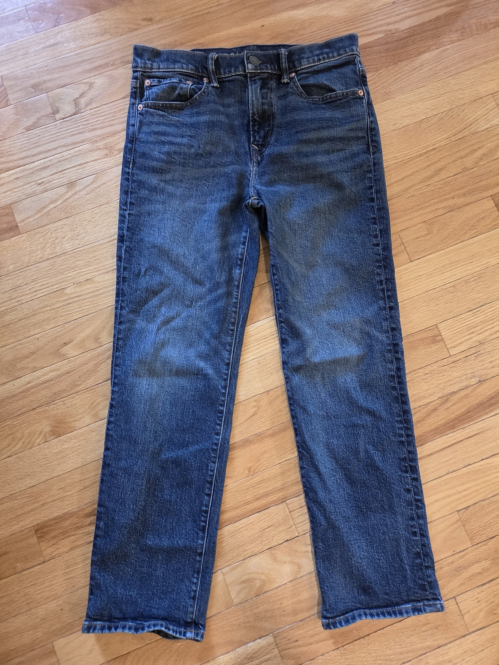 American Eagle Outfitters Relaxed Straight Leg Jeans - Dark Indigo 29x30